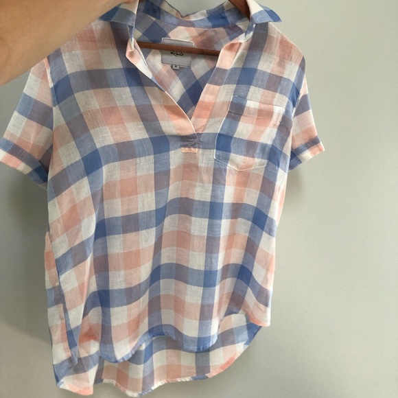 Rails Short Sleeve Checkered Blouse - Picture 4 of 4
